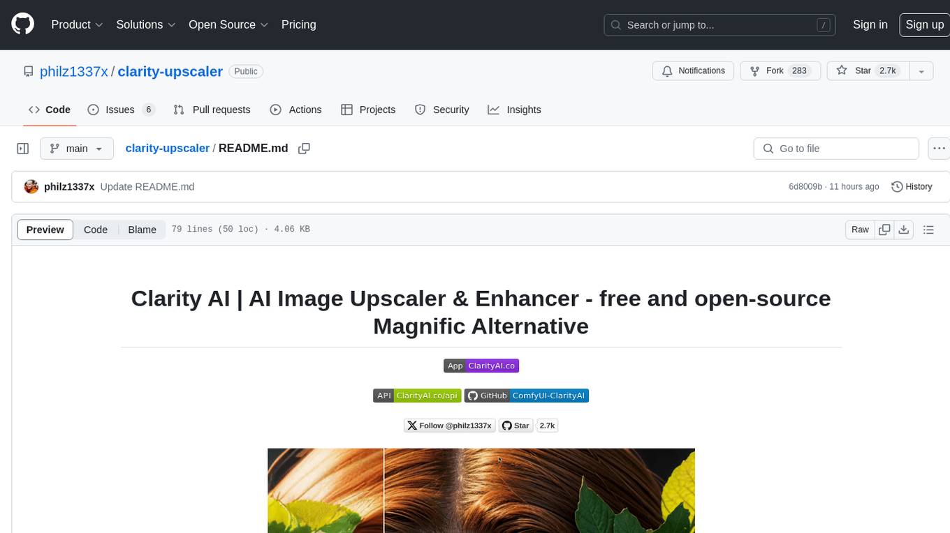 clarity-upscaler Screenshot