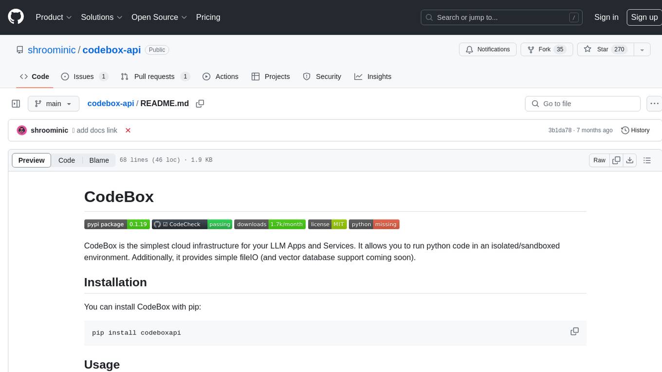 codebox-api Screenshot