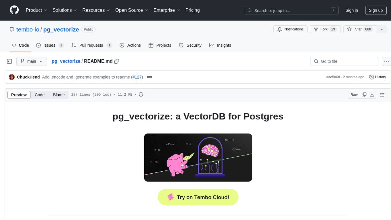 pg_vectorize Screenshot