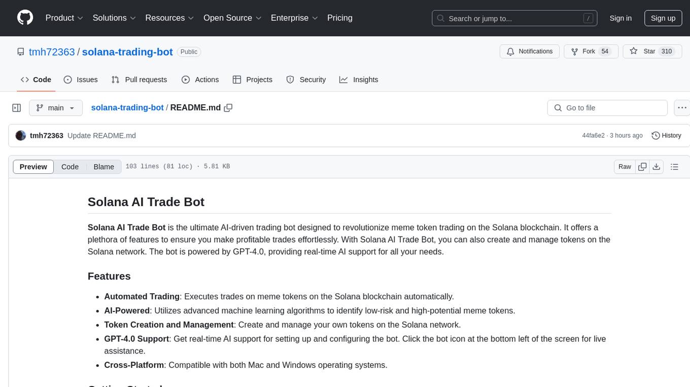 solana-trading-bot Screenshot