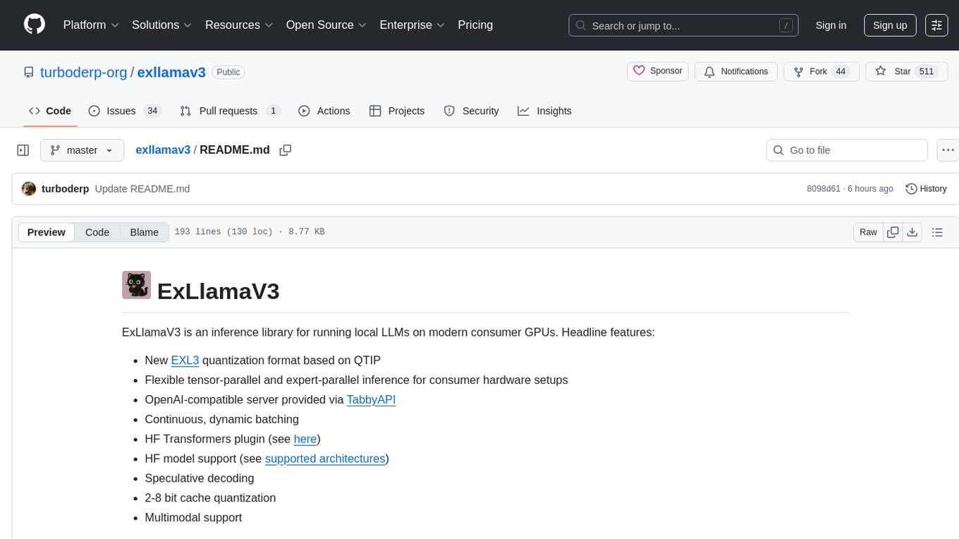 exllamav3 Screenshot