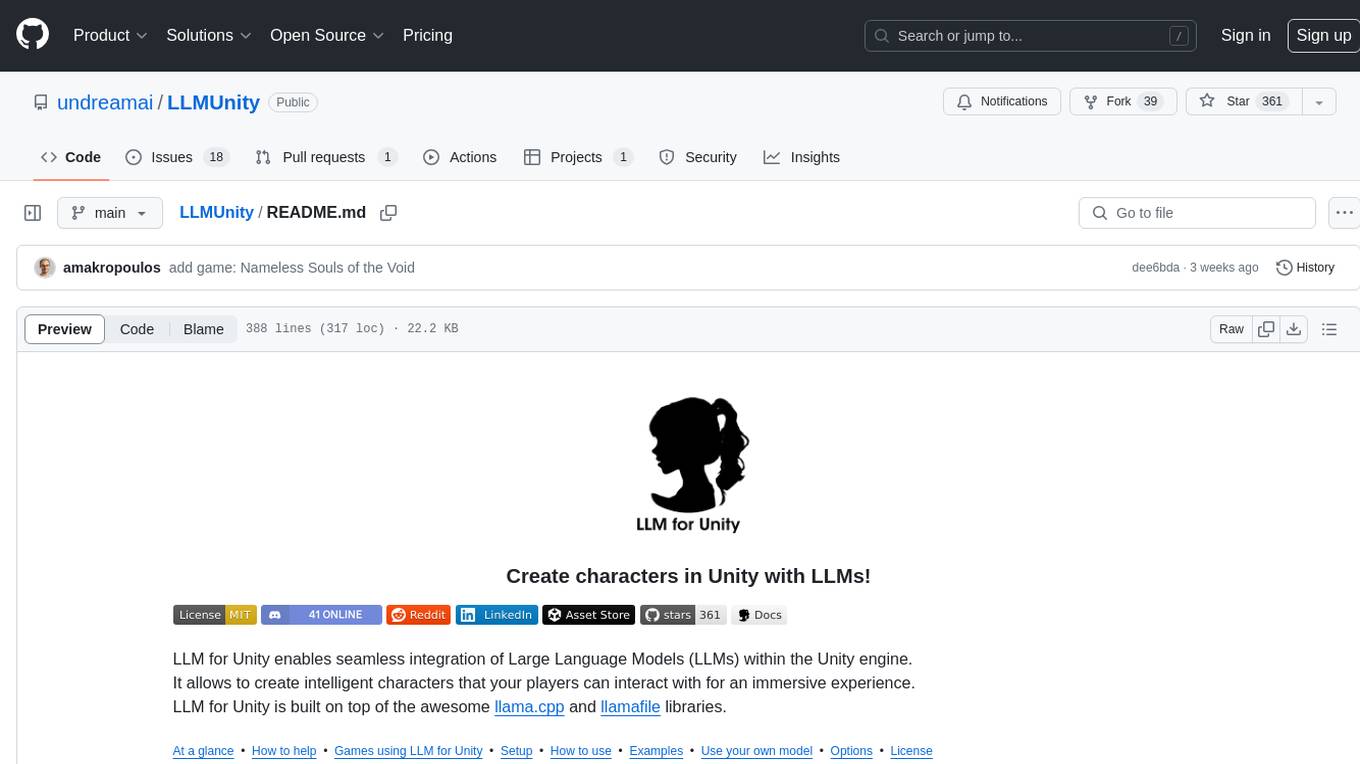 LLMUnity Screenshot