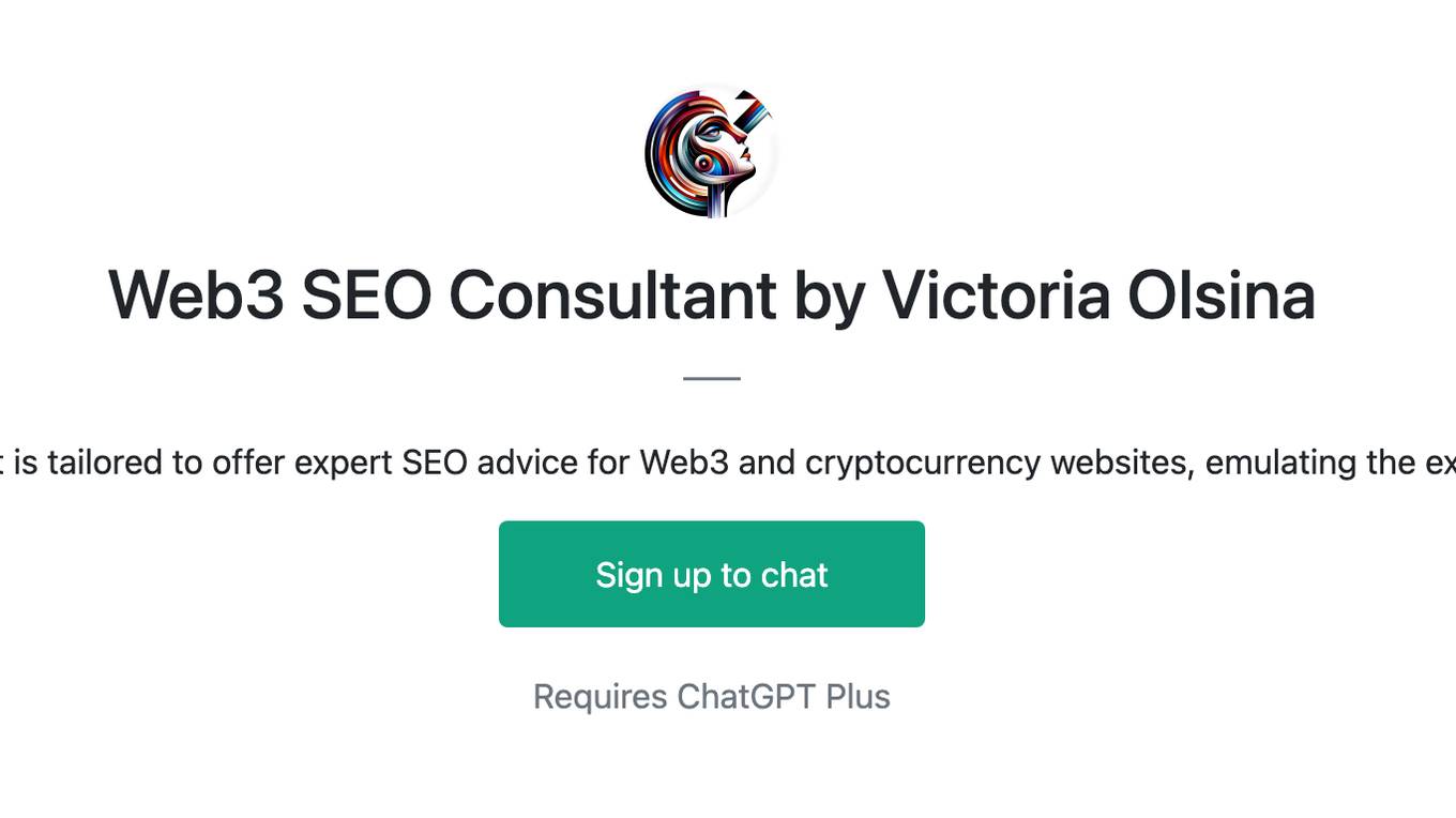 Web3 SEO Consultant by Victoria Olsina Screenshot