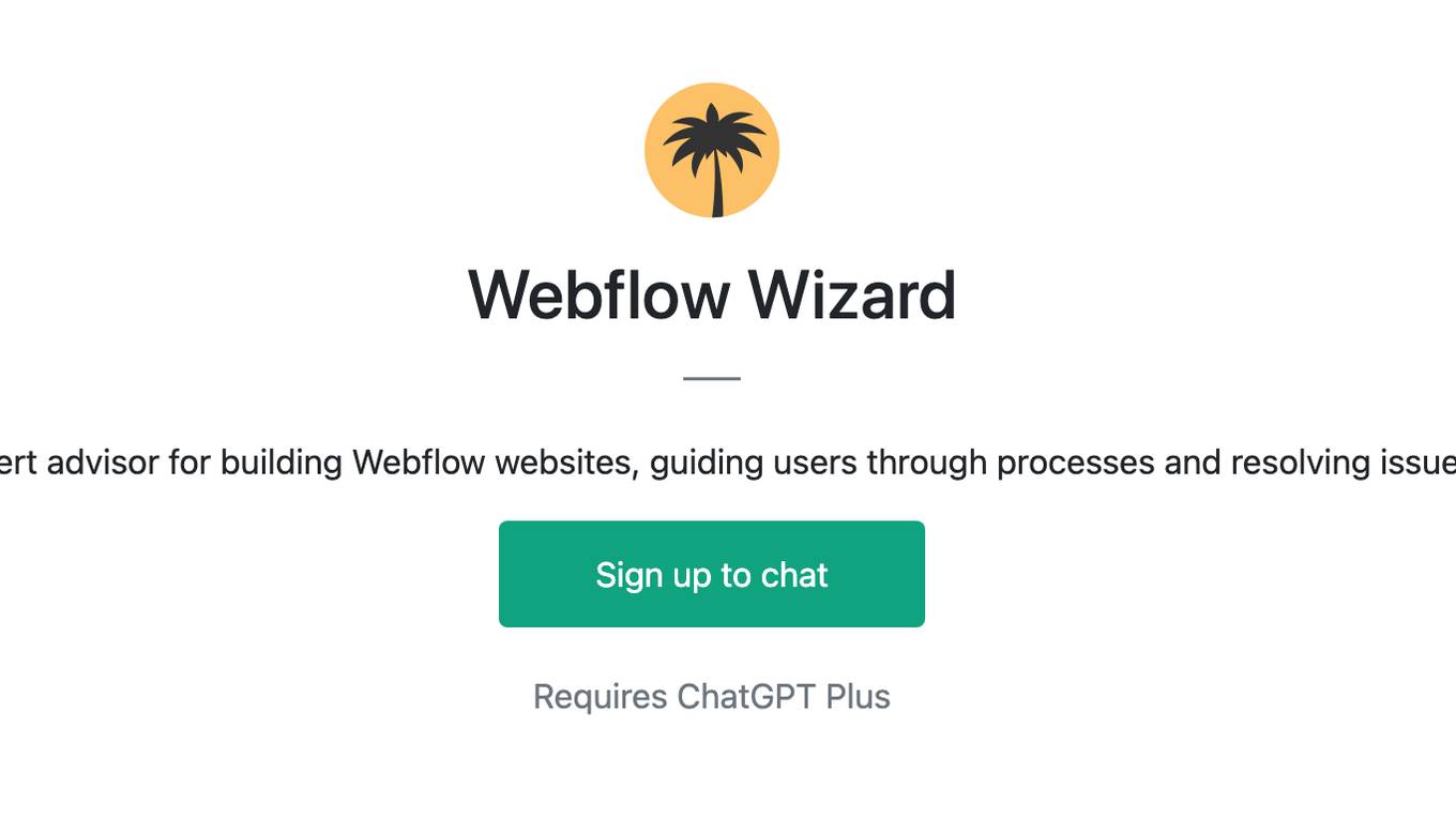 Webflow Wizard Screenshot