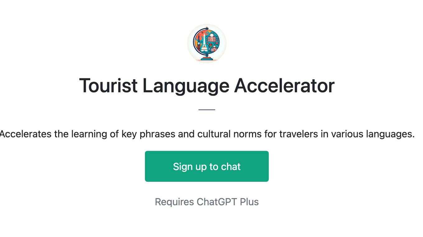 Tourist Language Accelerator Screenshot