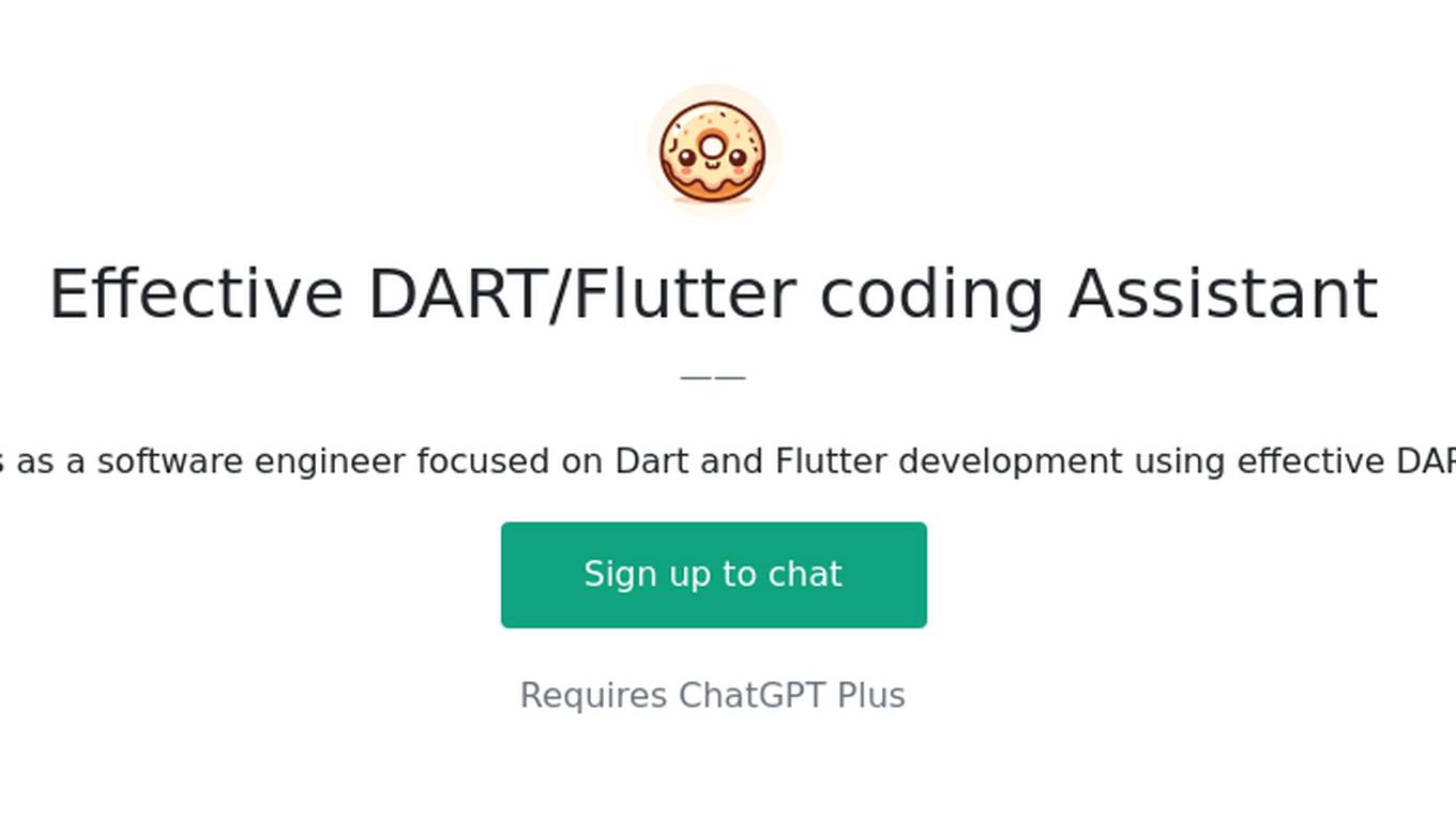 Effective DART/Flutter coding Assistant Screenshot