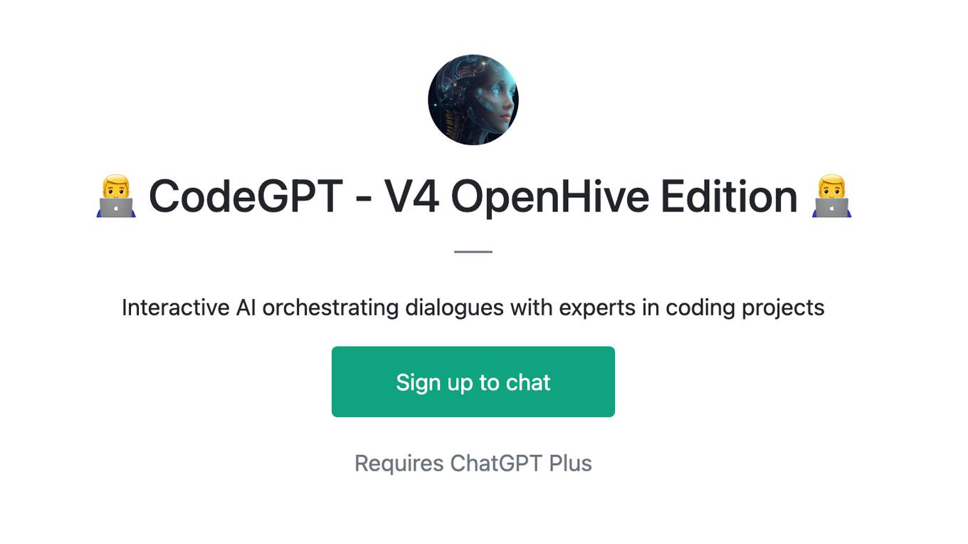 👨‍💻 CodeGPT - V4 OpenHive Edition 👨‍💻 Screenshot