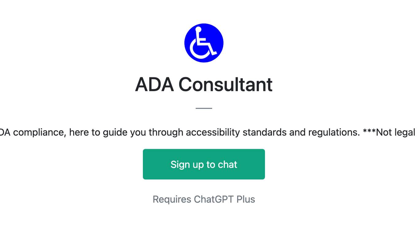 ADA Consultant Screenshot