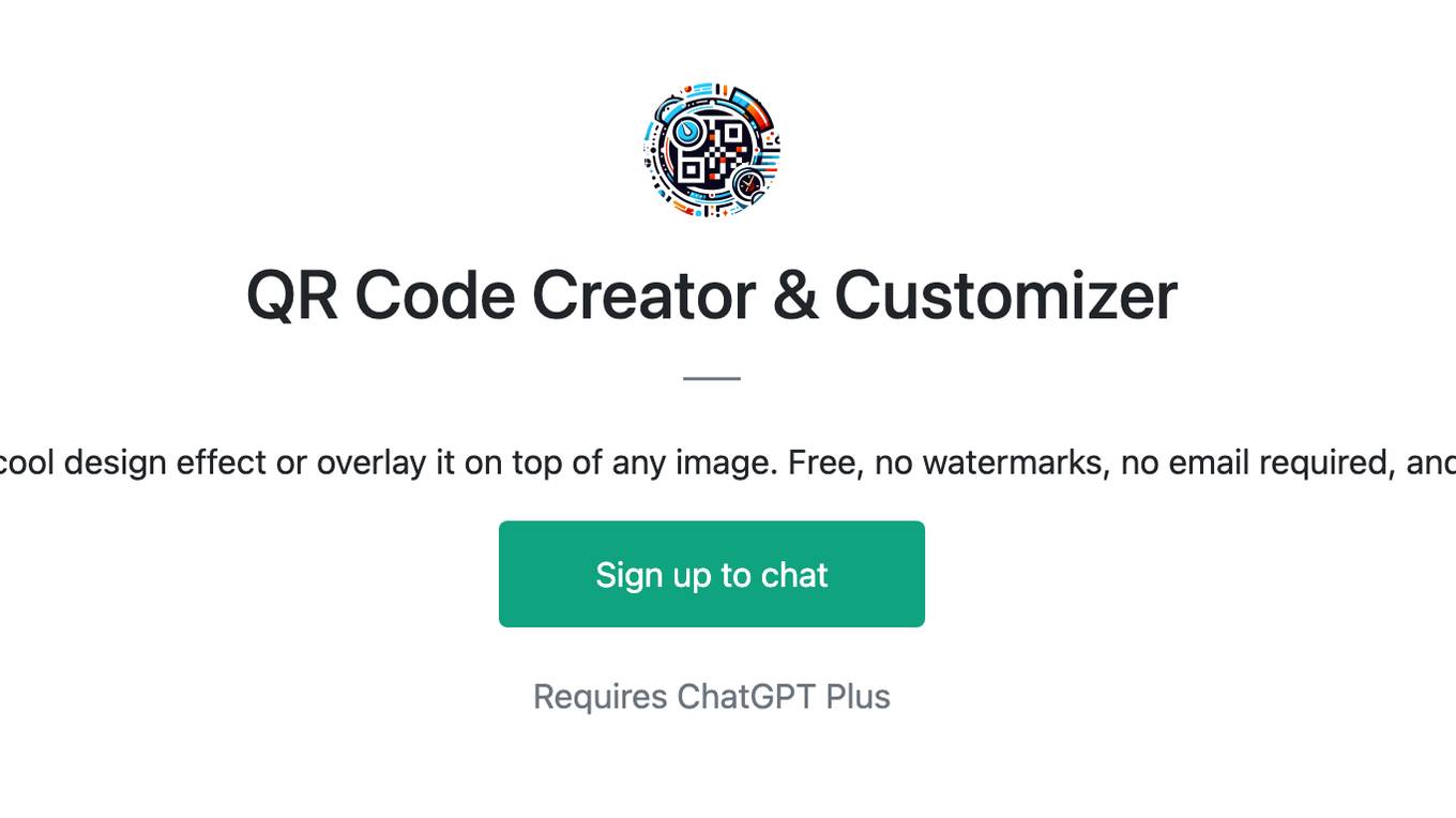 QR Code Creator & Customizer Screenshot