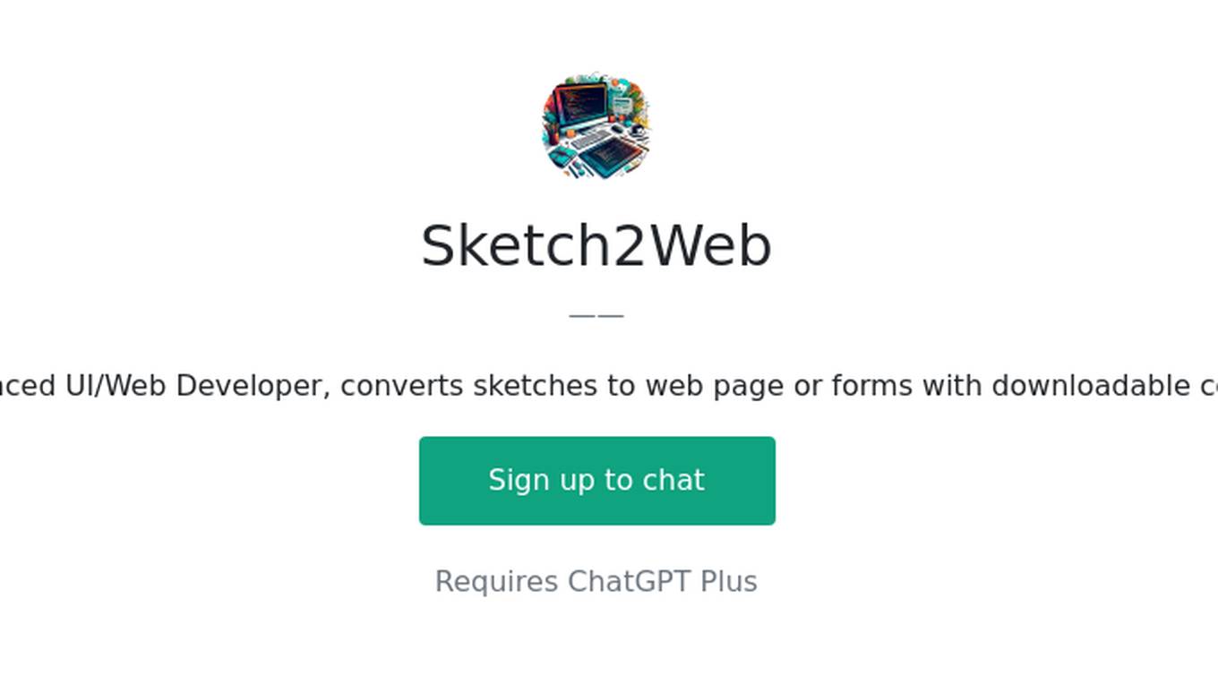 Sketch2Web Screenshot