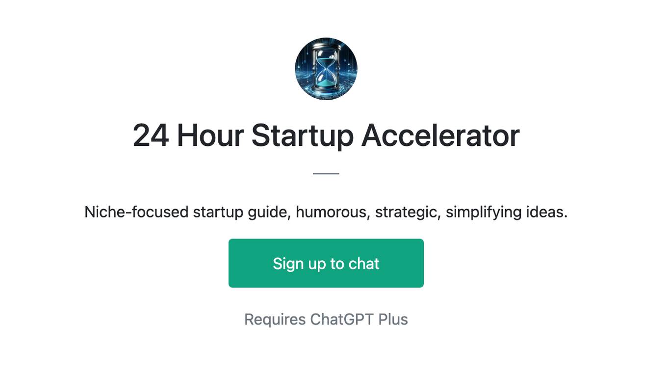 24 Hour Startup Accelerator Screenshot