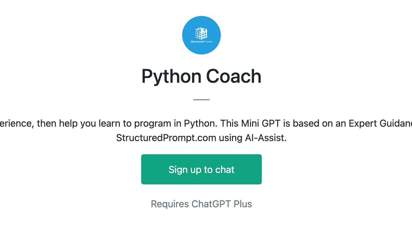 Python Coach Screenshot