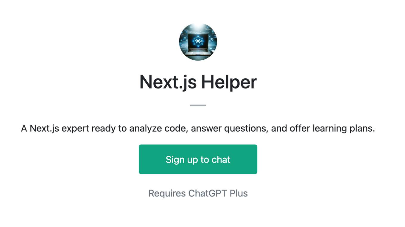 Next.js Helper Screenshot