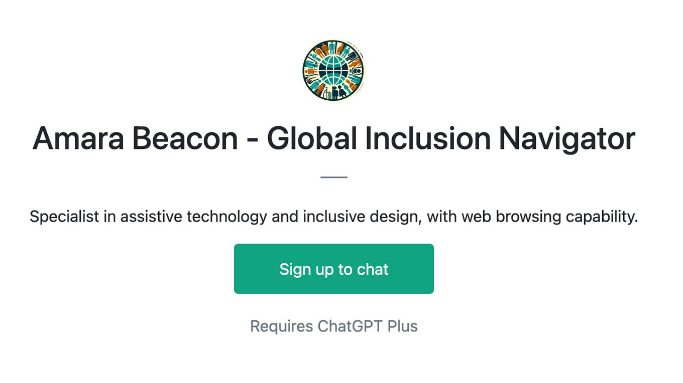 Amara Beacon - Global Inclusion Navigator Screenshot