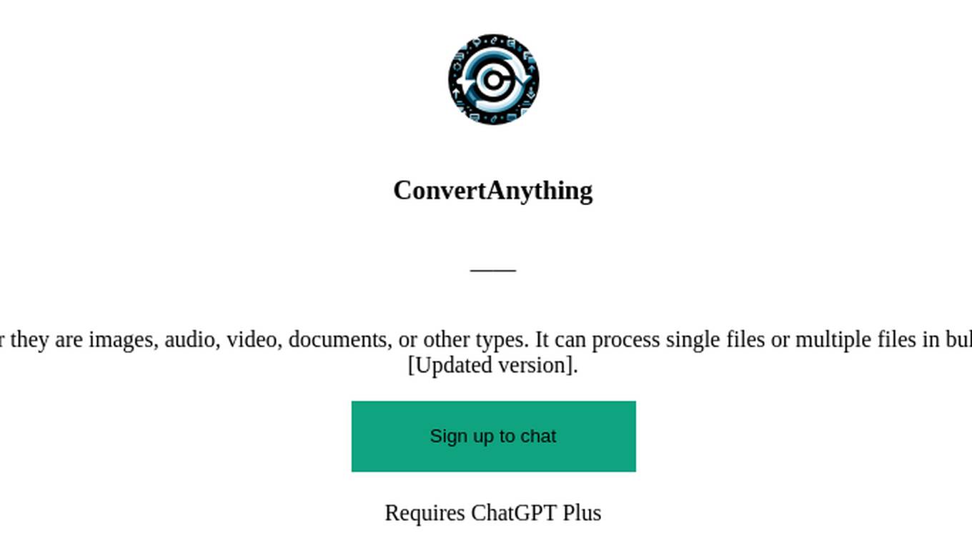 ConvertAnything Screenshot