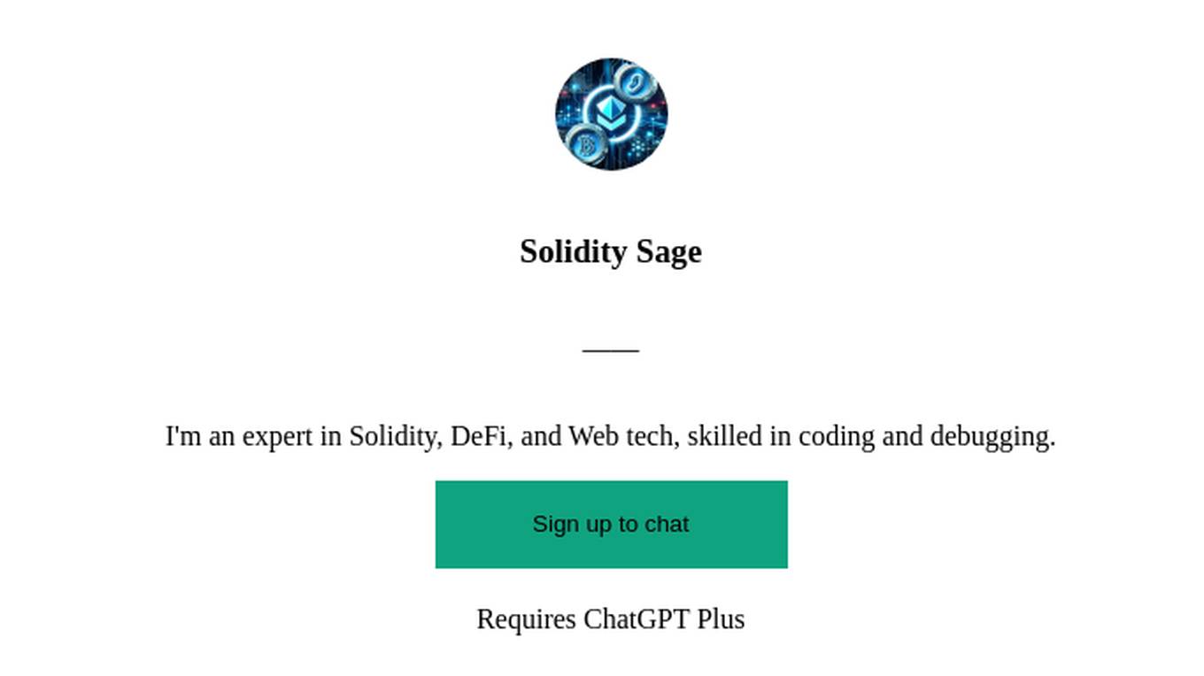 Solidity Sage Screenshot