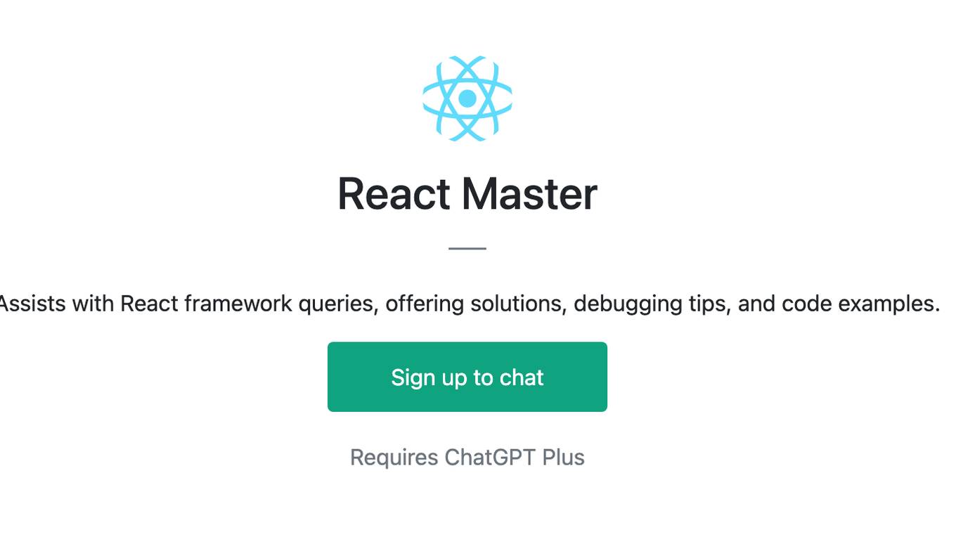 React Master Screenshot