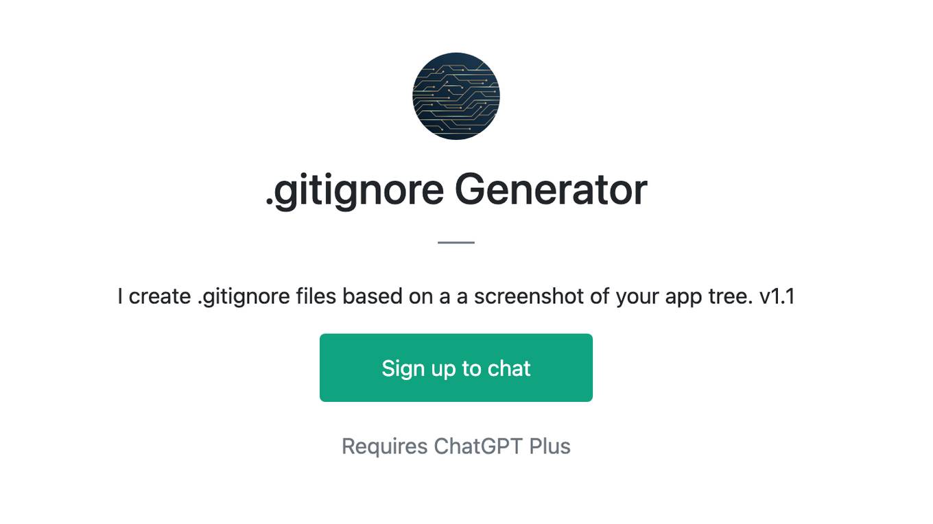 .gitignore Generator Screenshot