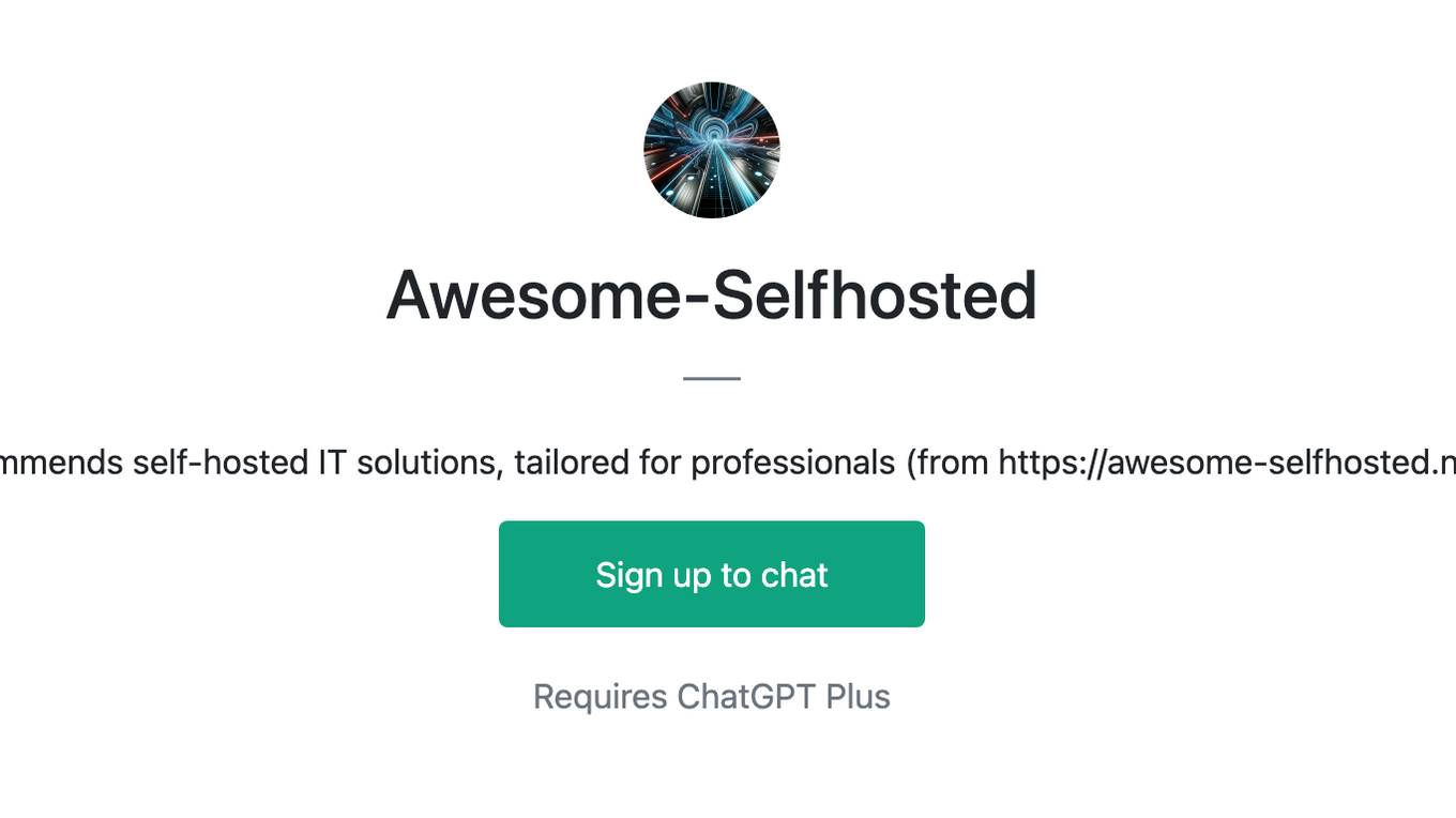 Awesome-Selfhosted Screenshot