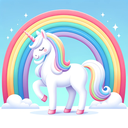 Rainbow unicorn storyteller 