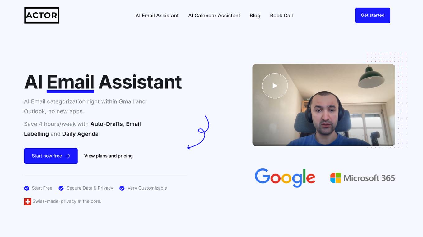Actor AI Assistant Screenshot