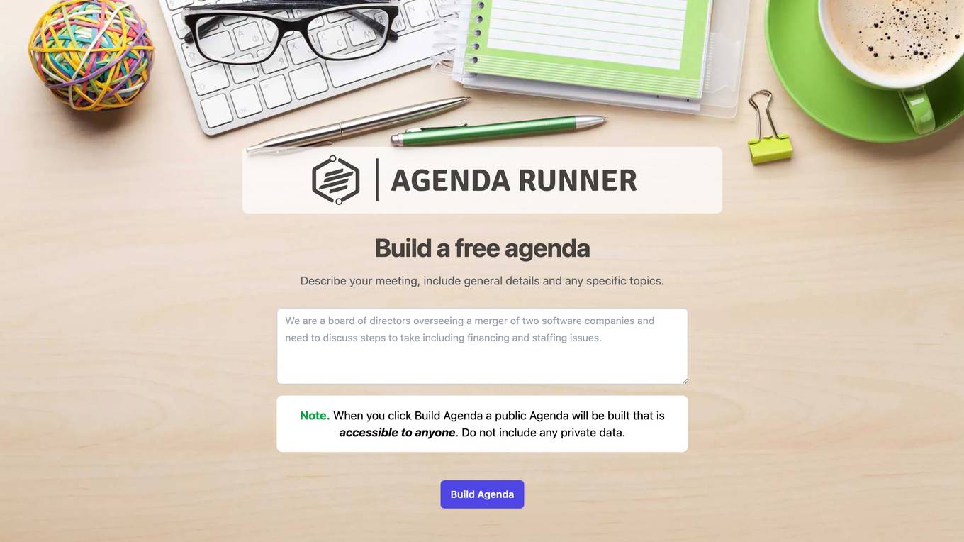 Agenda Runner Screenshot