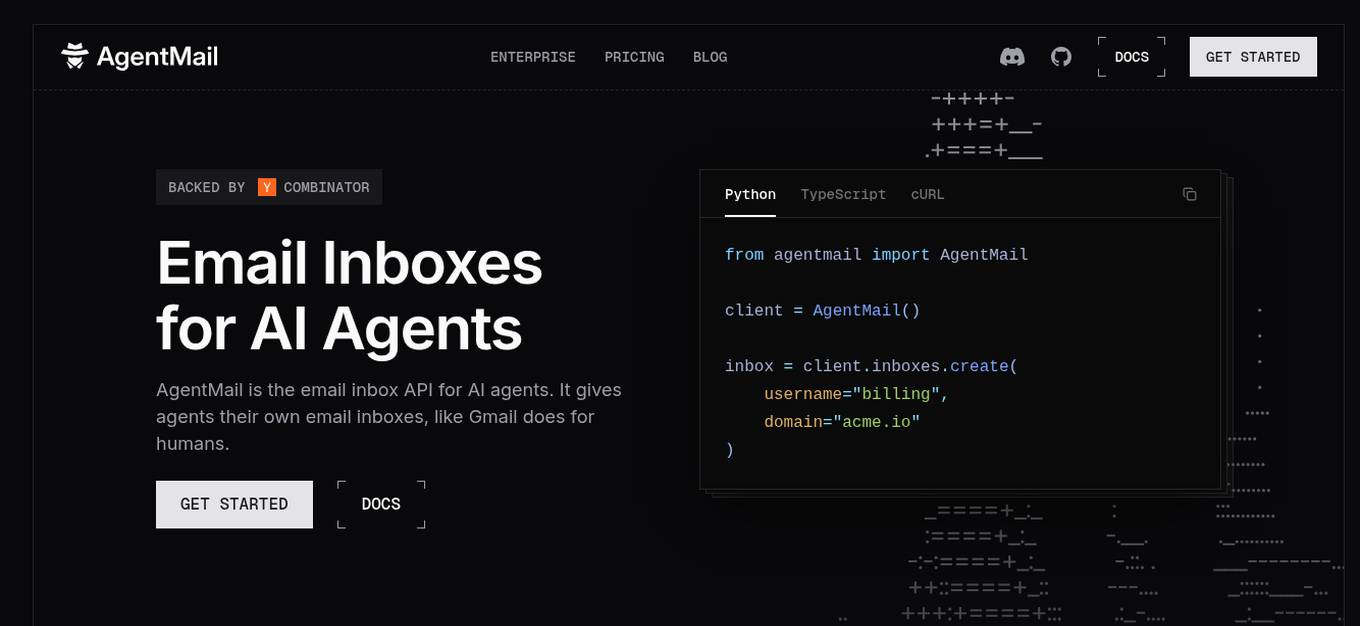 AgentMail Screenshot