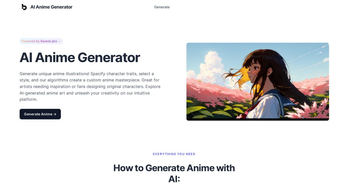 AI Anime Generator Screenshot