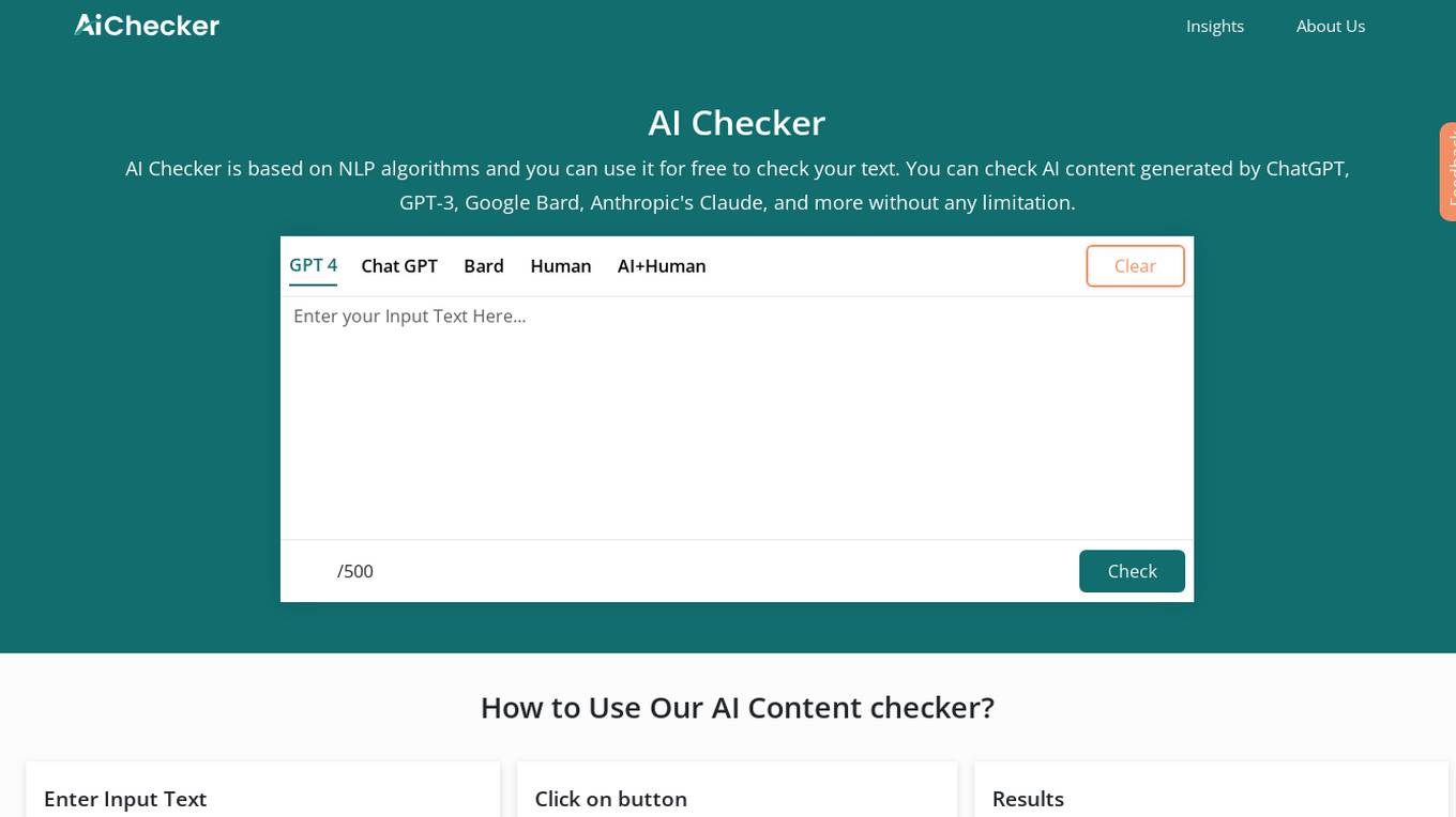 AI Checker Screenshot