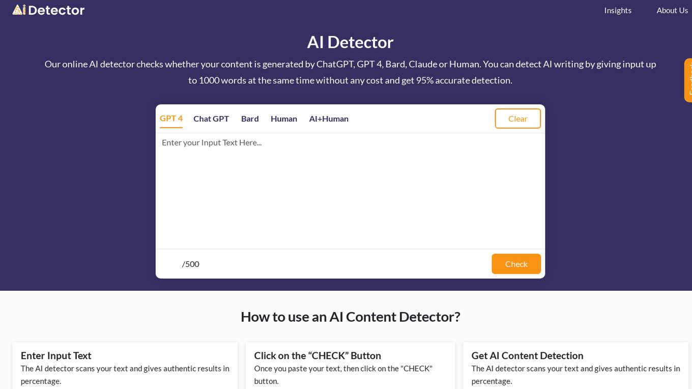 AI Detector screenshot