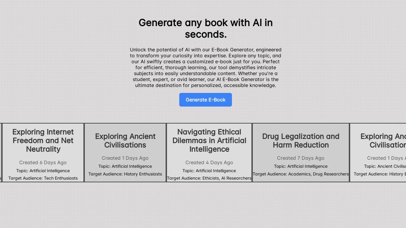 AI E-books screenshot