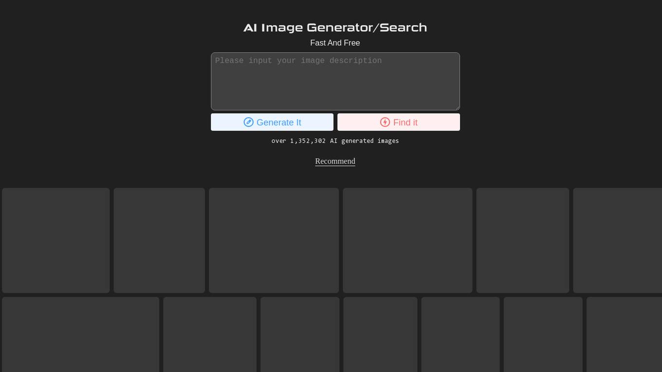 AI Image Generator/Search Screenshot