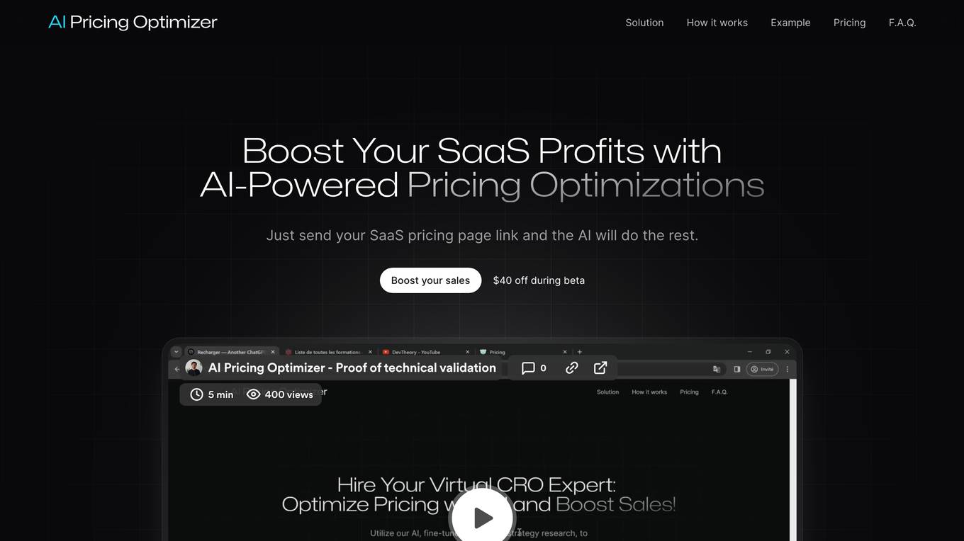 AI Pricing Optimizer screenshot