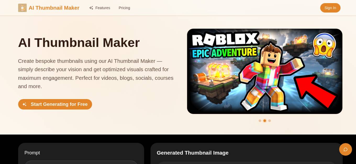 AI Thumbnail Maker Screenshot