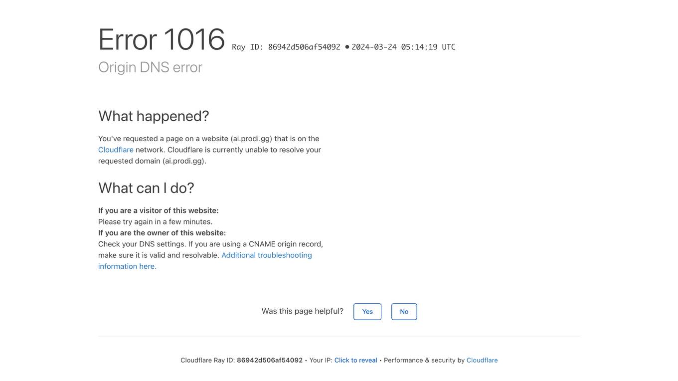 DNS Error Assistant Screenshot