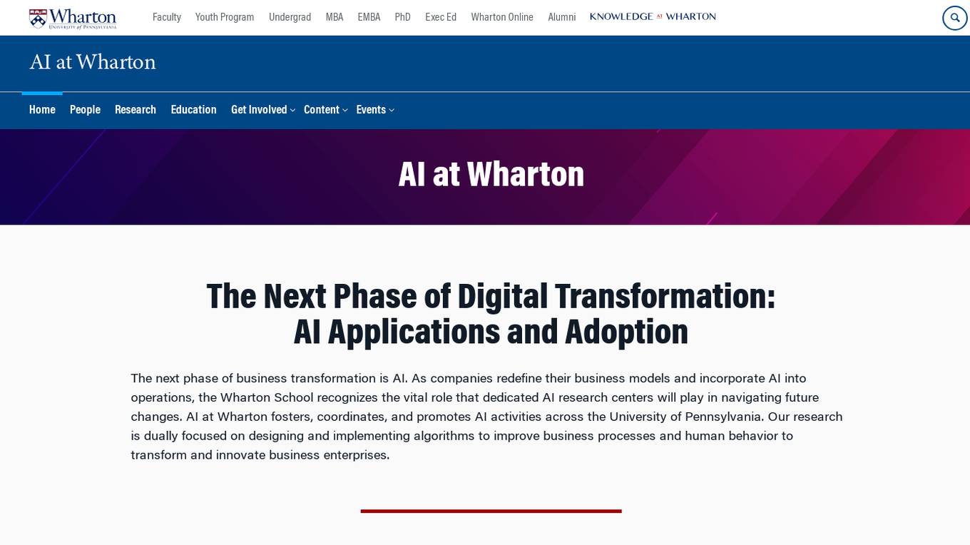 AI at Wharton Screenshot