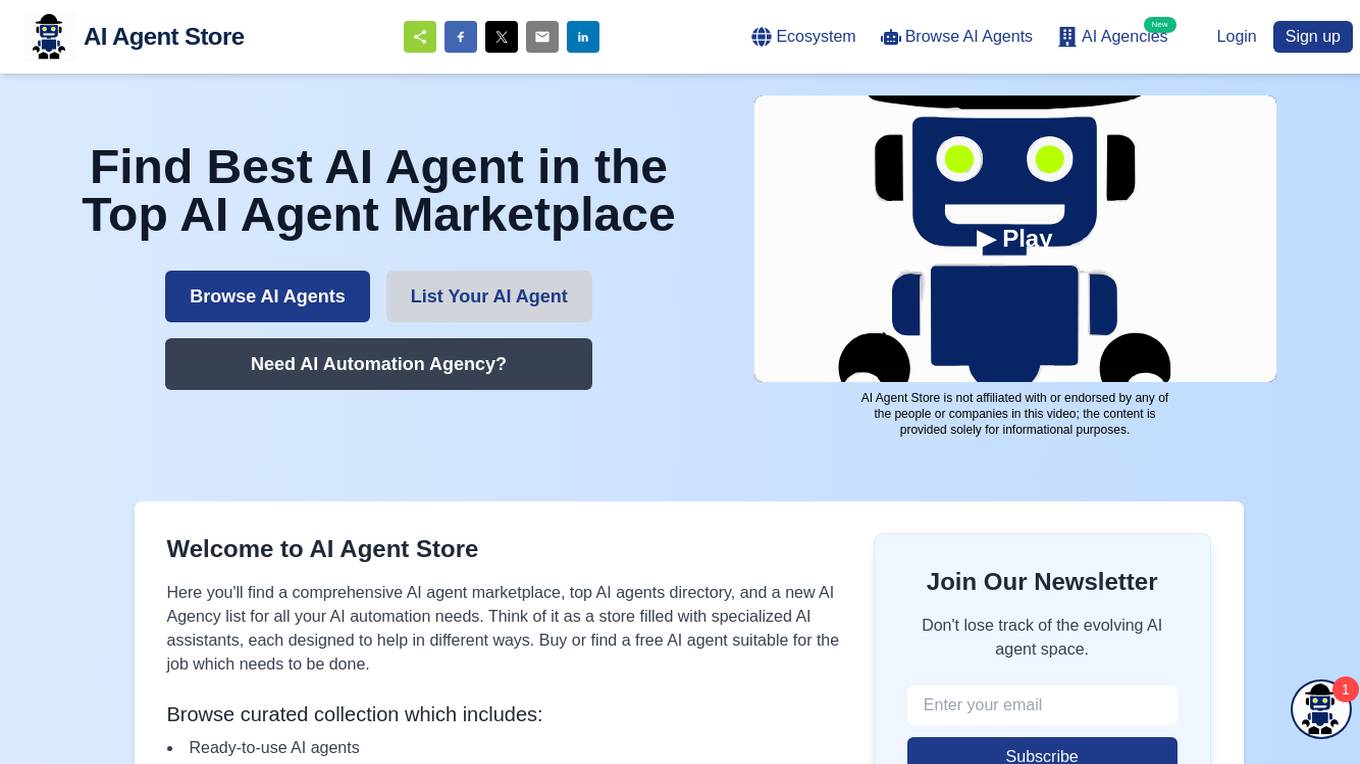 AI Agent Store Screenshot