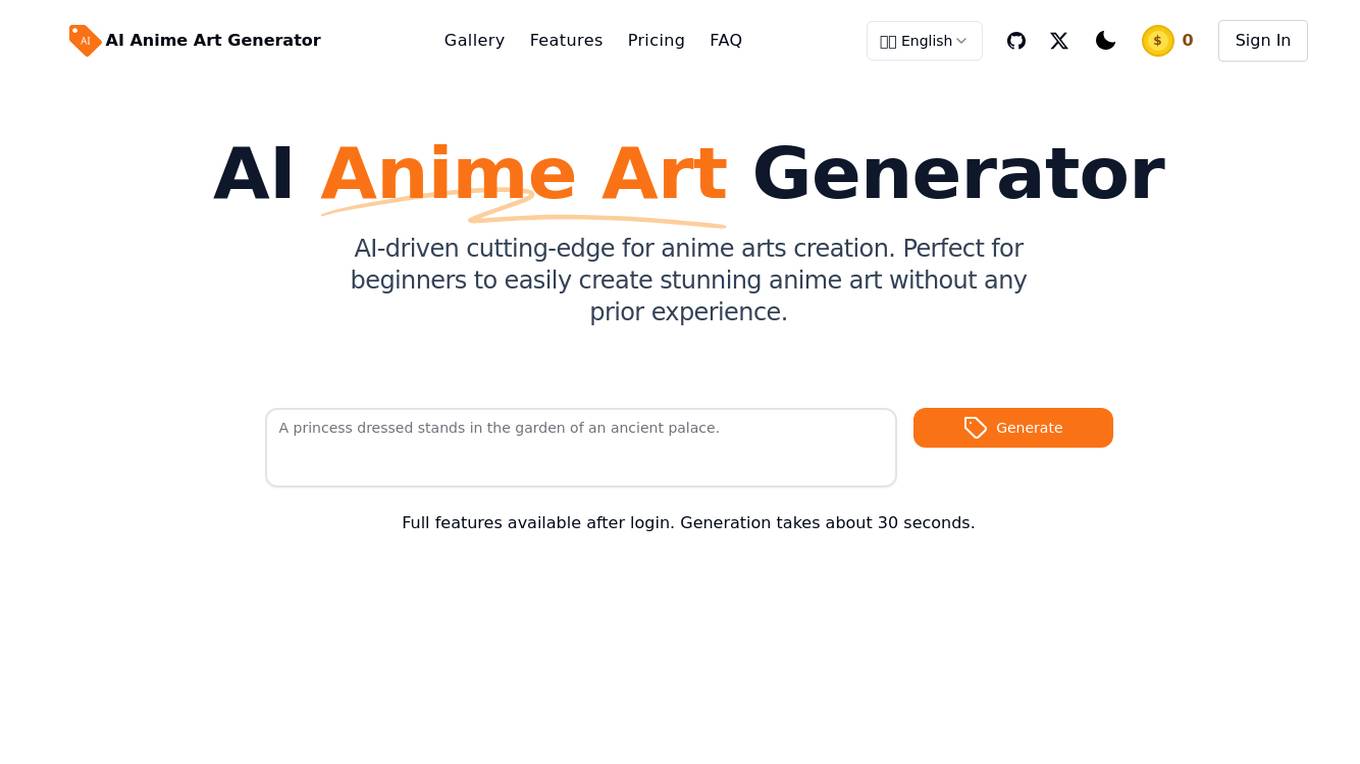 AI Anime Art Generator screenshot