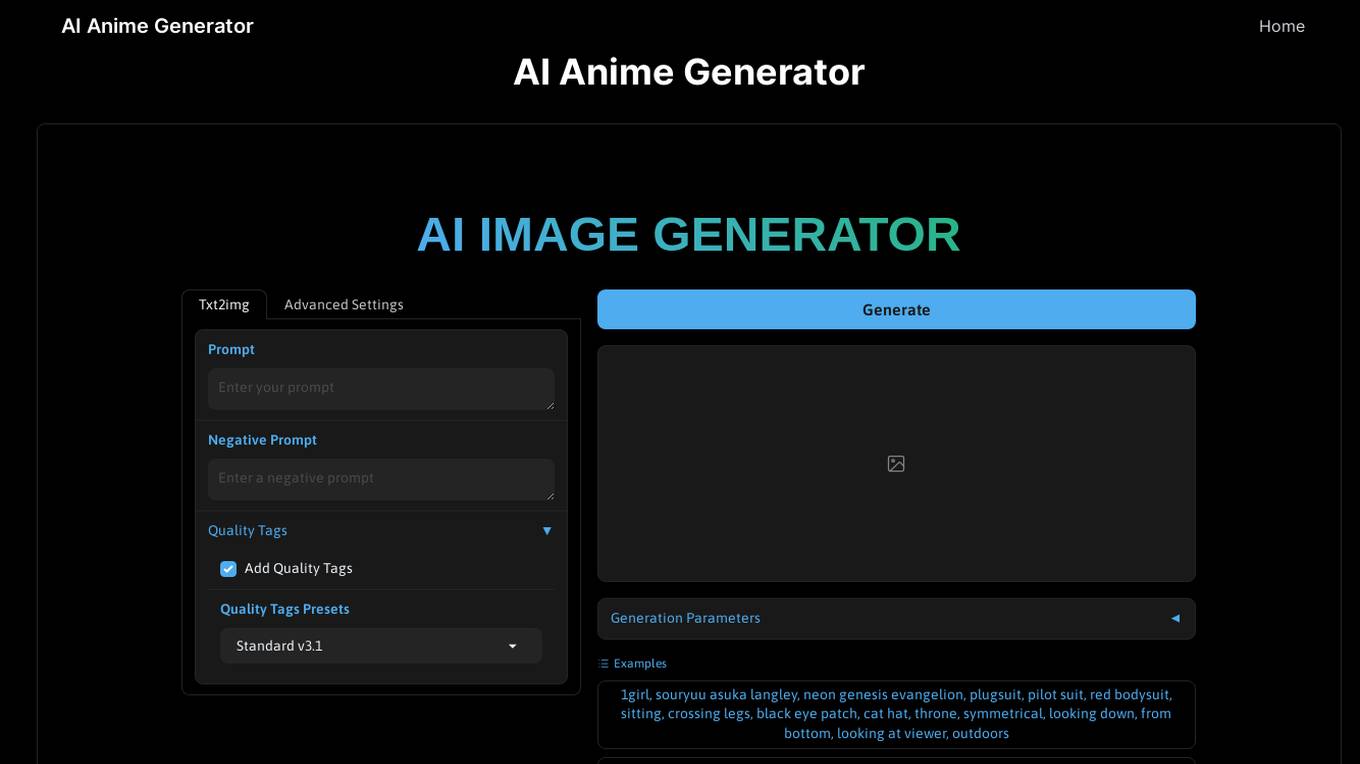 AI Anime Generator Screenshot