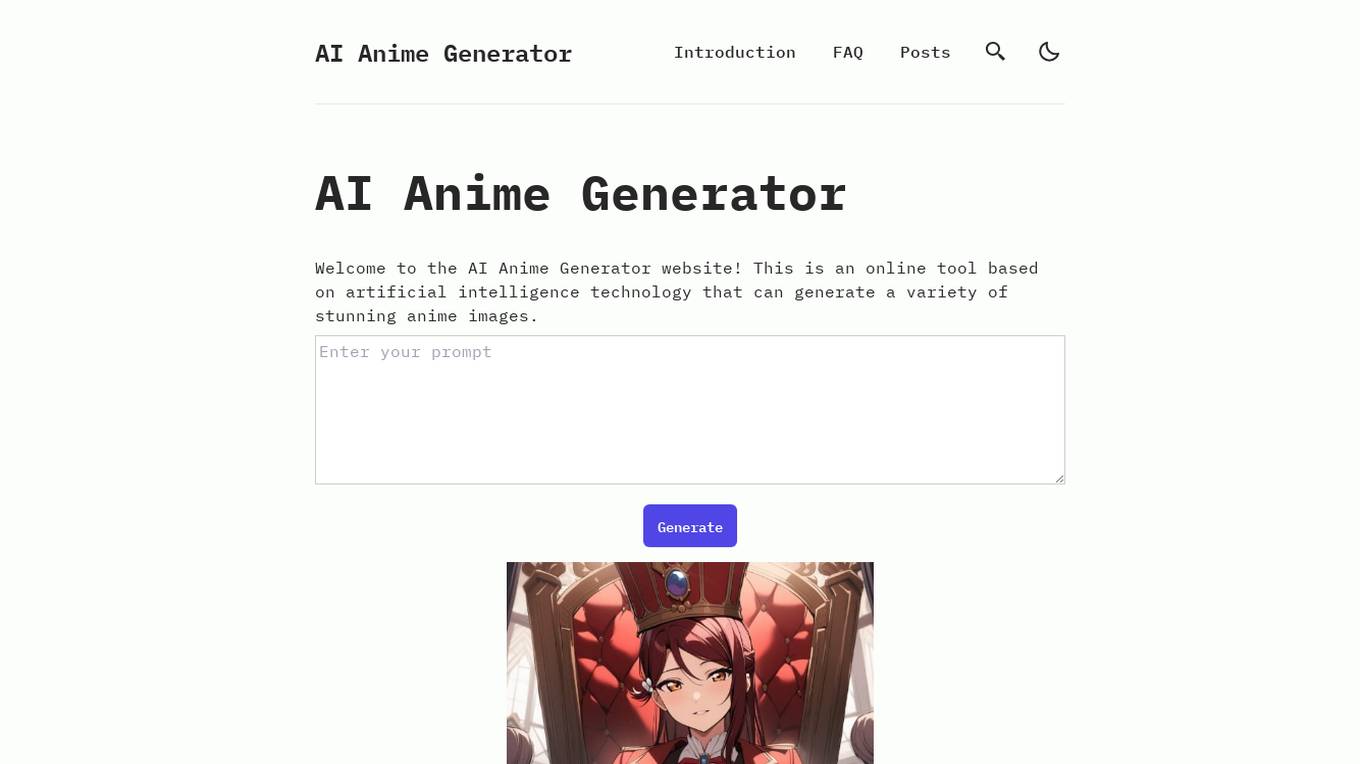 AI Anime Generator Screenshot