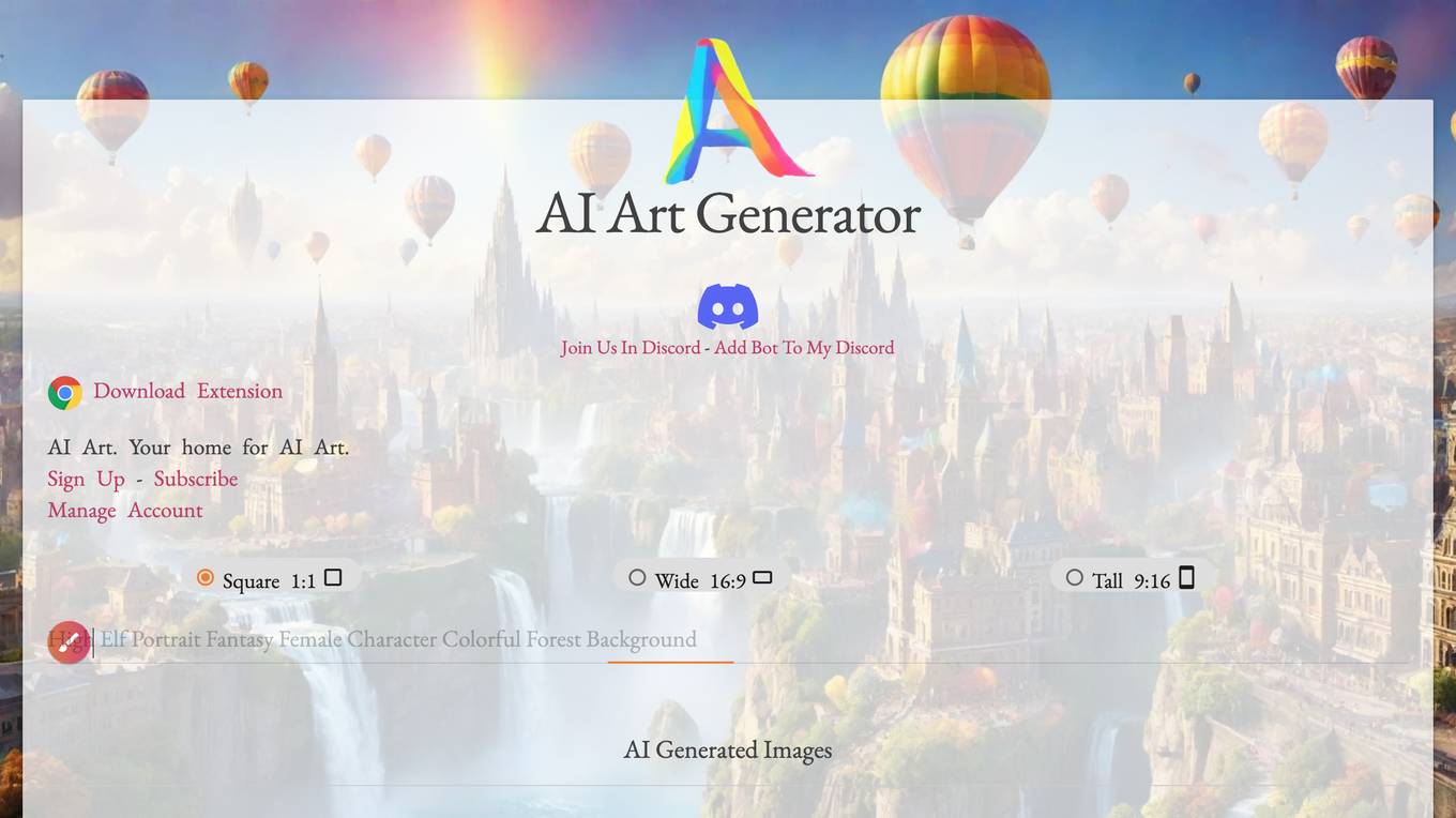 AI Art Generator Screenshot