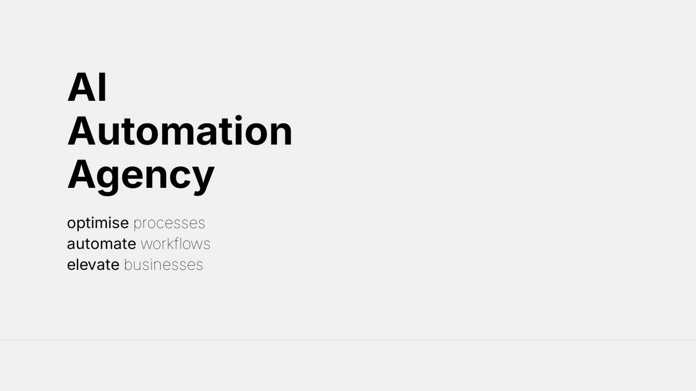 AI Automation Agency Screenshot