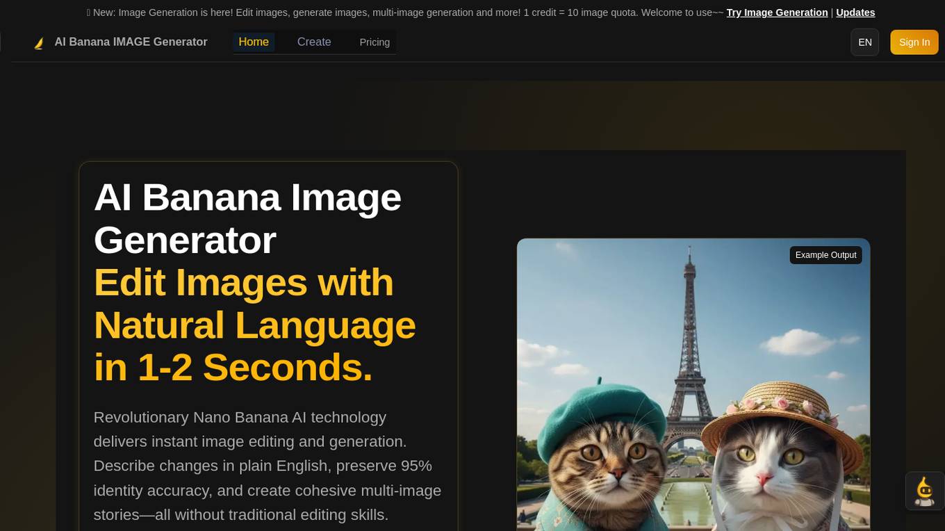 AI Banana Image Generator Screenshot