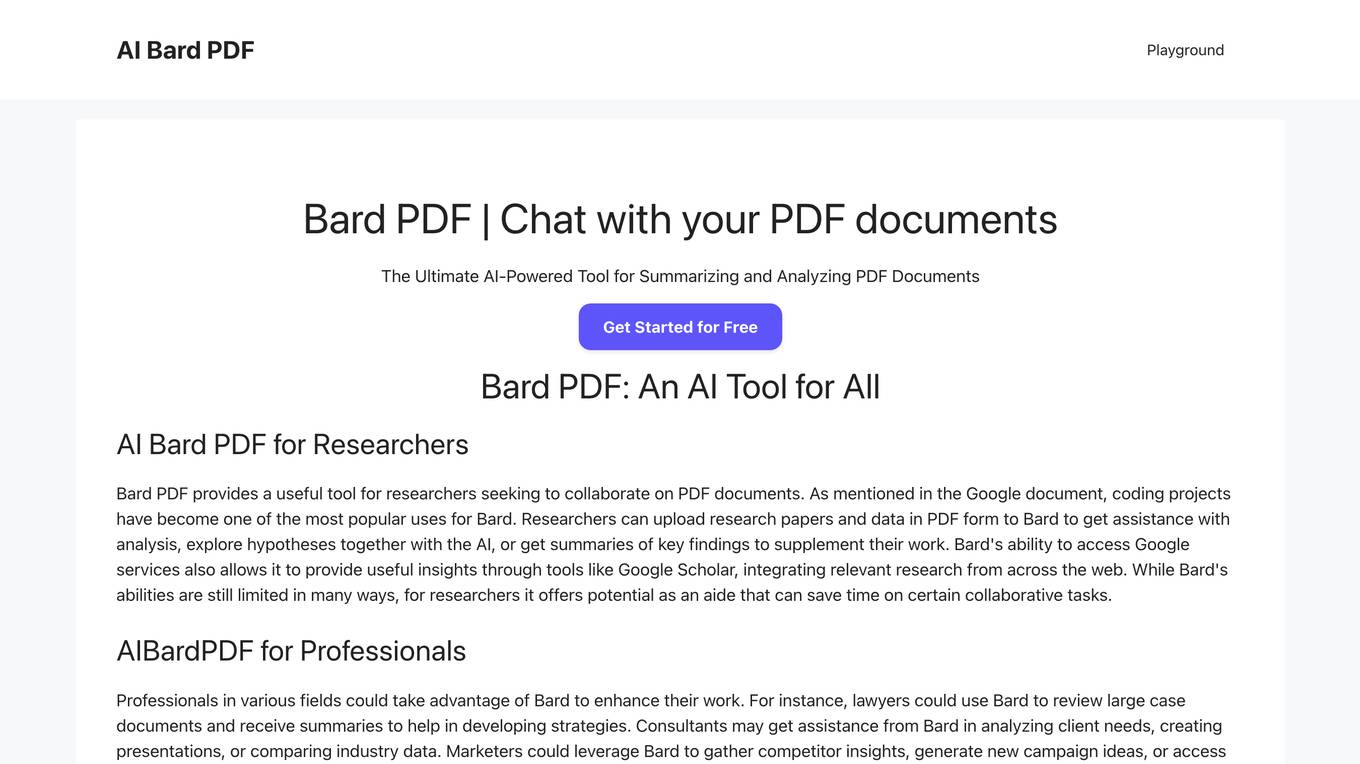 Bard PDF Screenshot