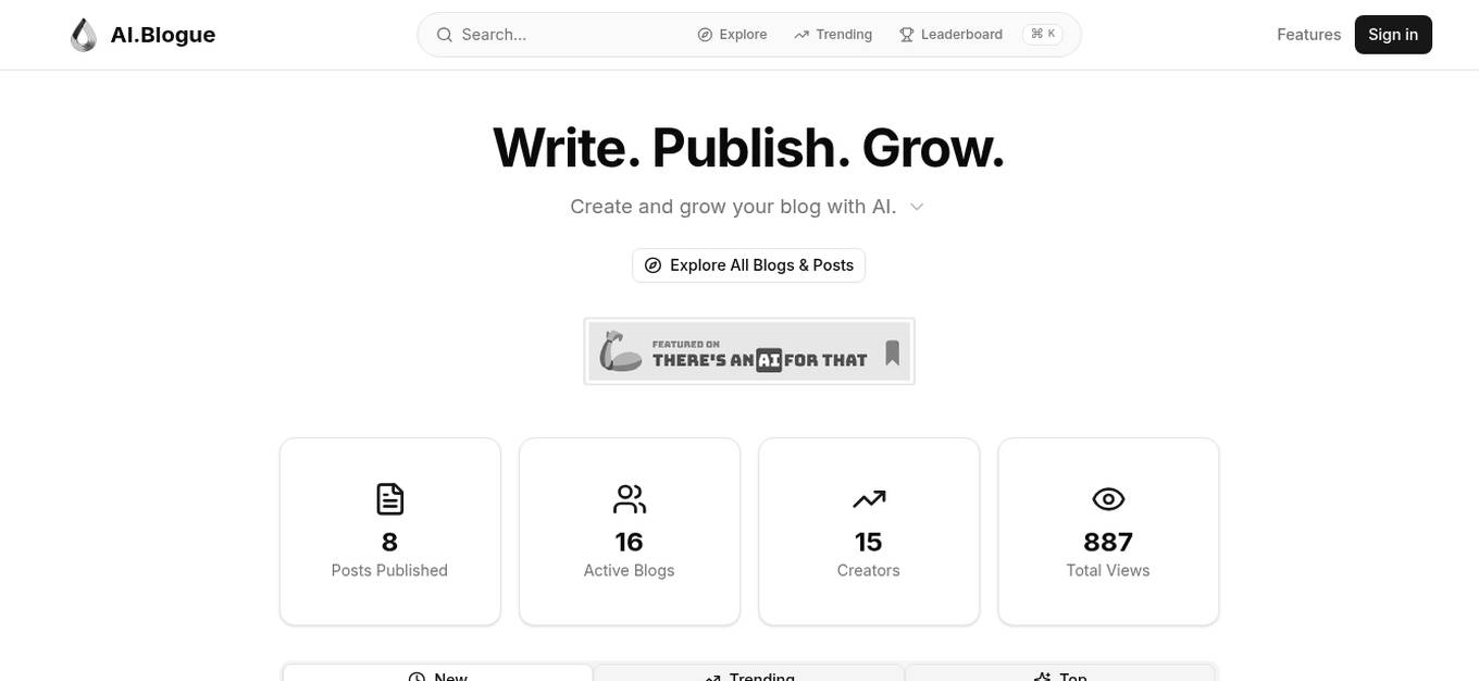 AI.Blogue Screenshot