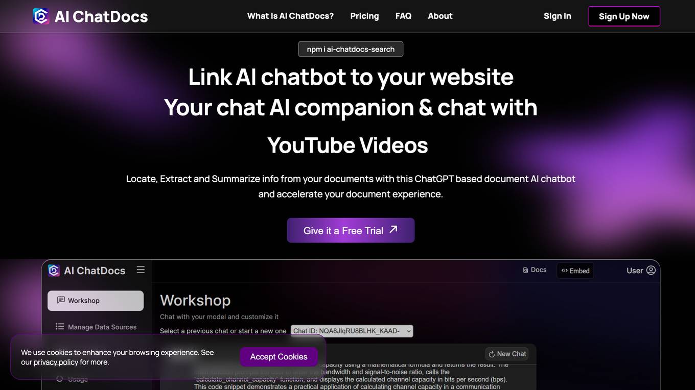 AI ChatDocs Screenshot