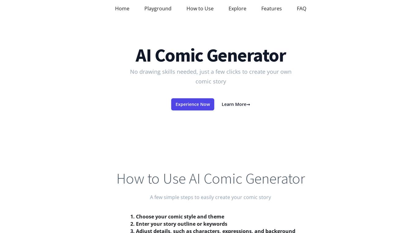 AI Comic Generator Screenshot