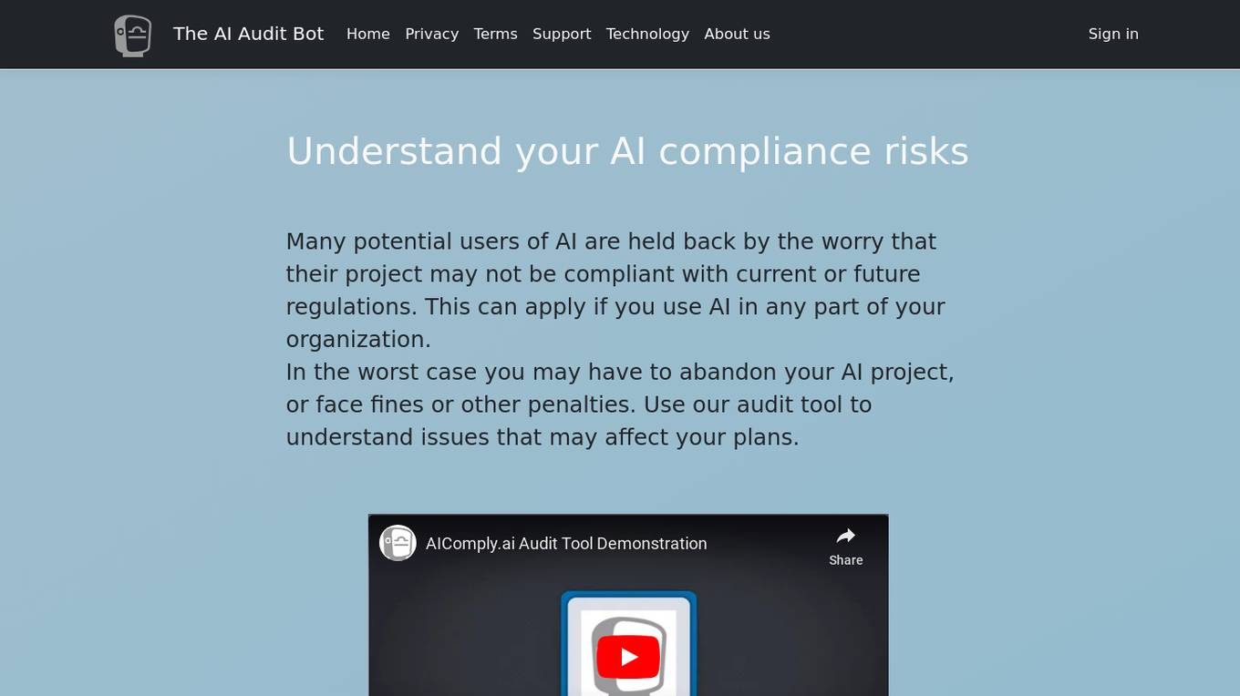 AI Audit Bot Screenshot