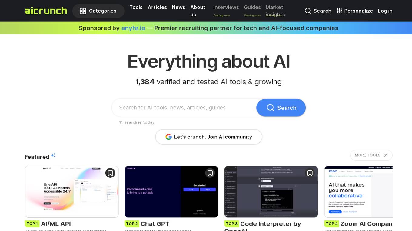 aicrunch.io Screenshot