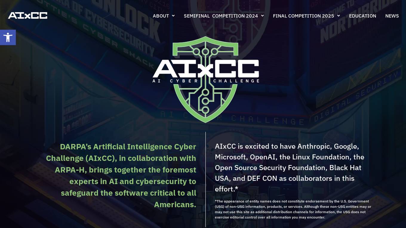 DARPA's Artificial Intelligence Cyber Challenge (AIxCC) Screenshot